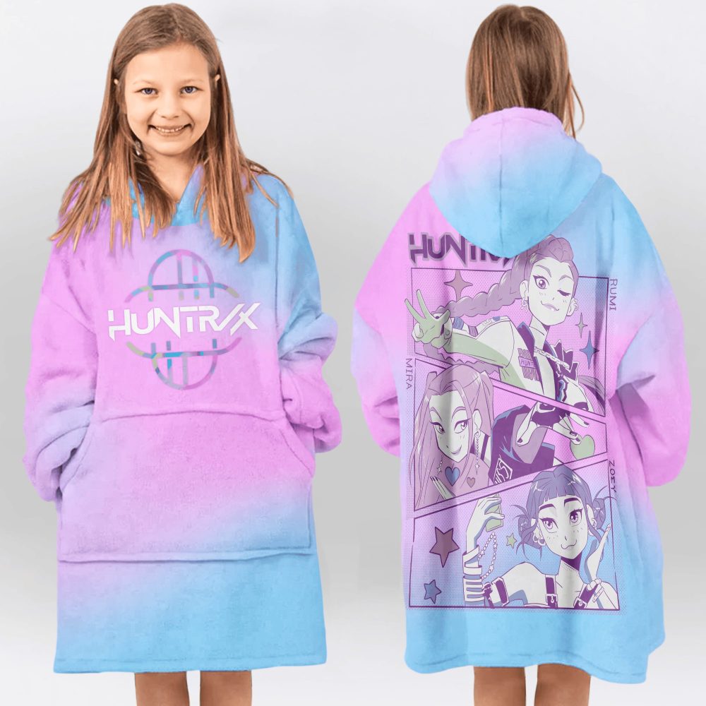 Huntr/X Squad Comic Unisex Blanket Hoodie