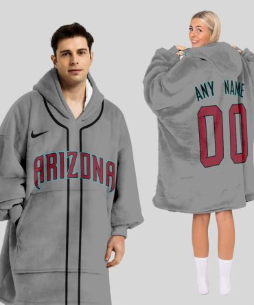 Arizona Diamondbacks Mlb Design Blanket Hoodie Custom Name And Number
