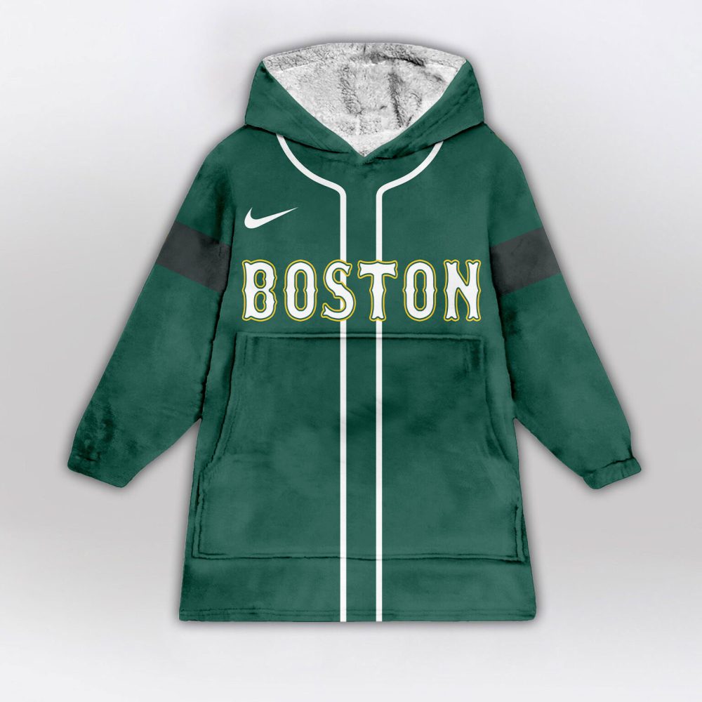Boston Red Sox Mlb Design Blanket Hoodie Custom Name And Number - Image 2