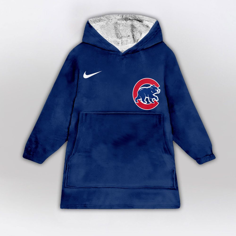 Chicago Cubs Mlb Design Blanket Hoodie Custom Name And Number - Image 2