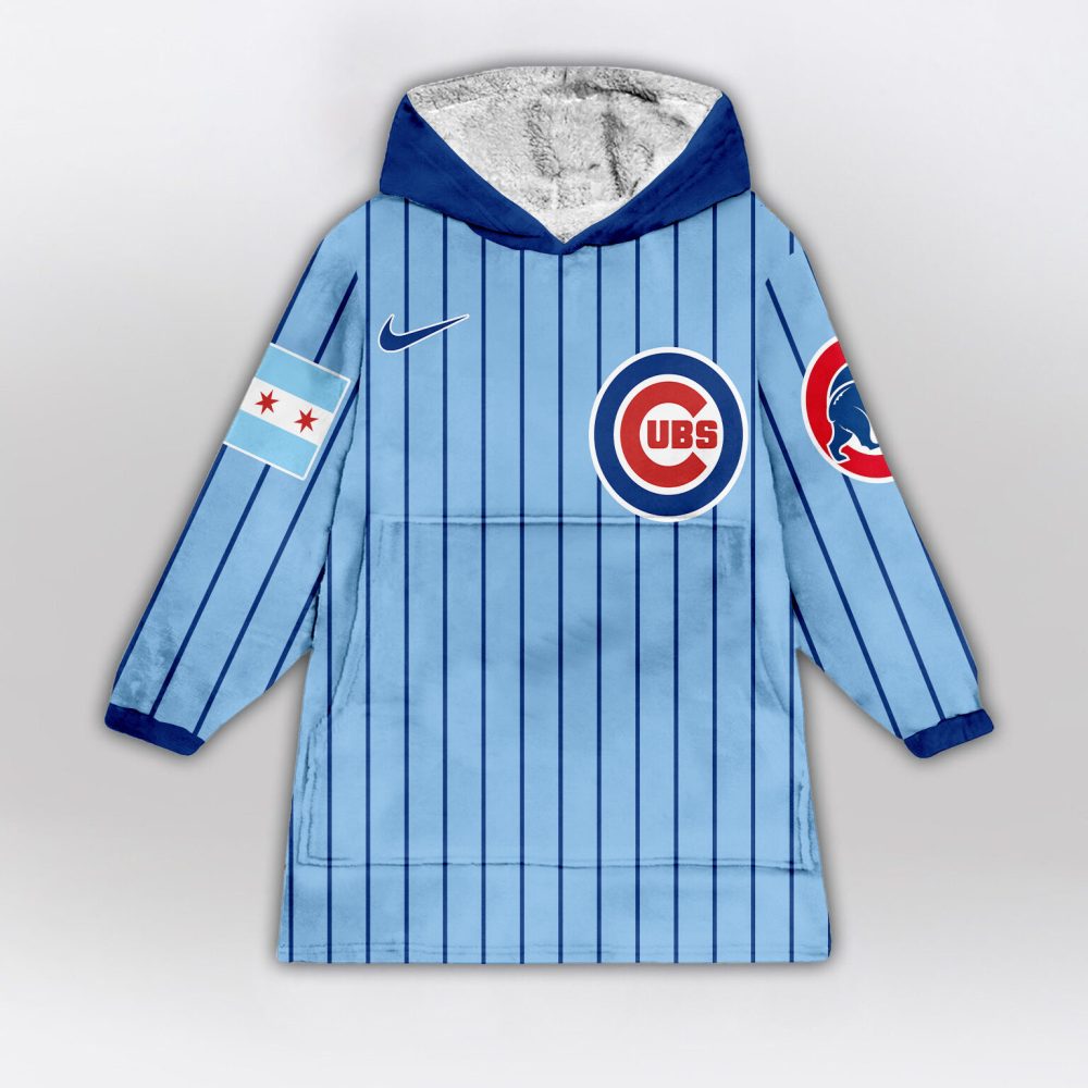 Chicago Cubs Mlb Design Blanket Hoodie Custom Name And Number - Image 2