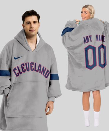 Cleveland Guardians Mlb Design Blanket Hoodie Custom Name And Number