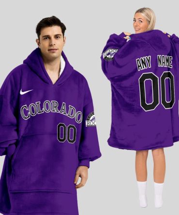 Colorado Rockies Mlb Design Blanket Hoodie Custom Name And Number