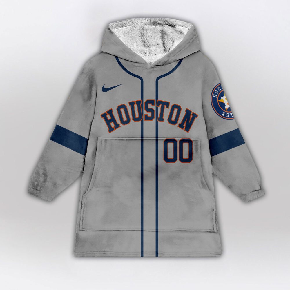 Houston Astros Mlb Design Blanket Hoodie Custom Name And Number - Image 2