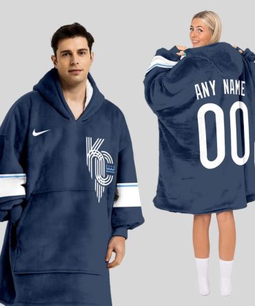 Kansas City Royals Mlb Design Blanket Hoodie Custom Name And Number