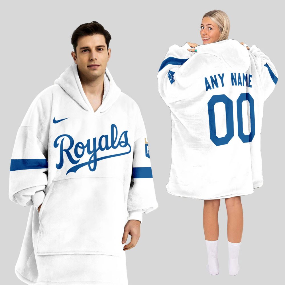 Kansas City Royals Mlb Design Blanket Hoodie Custom Name And Number