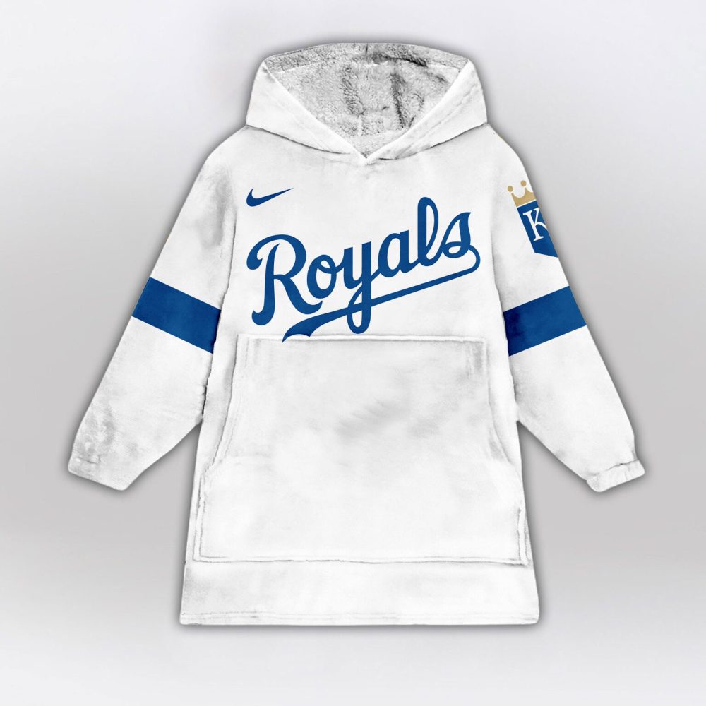 Kansas City Royals Mlb Design Blanket Hoodie Custom Name And Number - Image 2