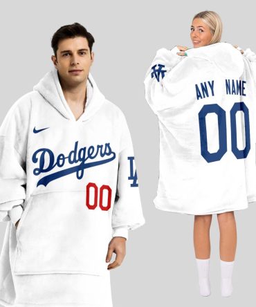 Los Angeles Dodgers Mlb Design Blanket Hoodie Custom Name And Number