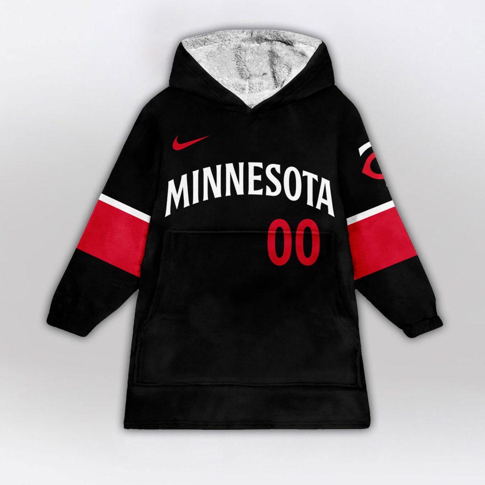 Minnesota Twins Mlb Design Blanket Hoodie Custom Name And Number - Image 2