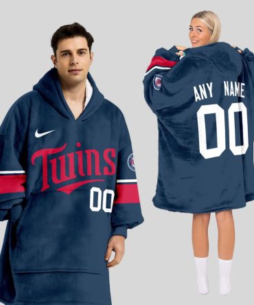 Minnesota Twins Mlb Design Blanket Hoodie Custom Name And Number