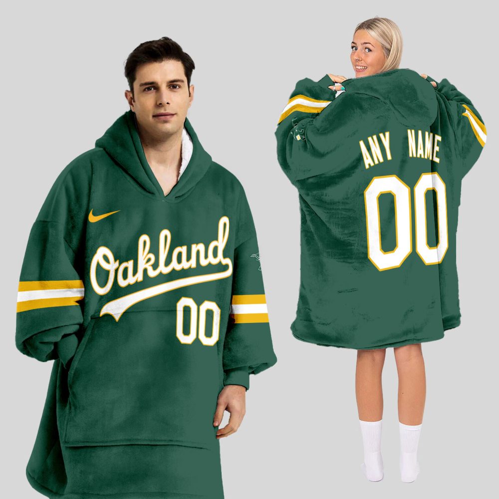 Oakland Athletics Mlb Design Blanket Hoodie Custom Name And Number