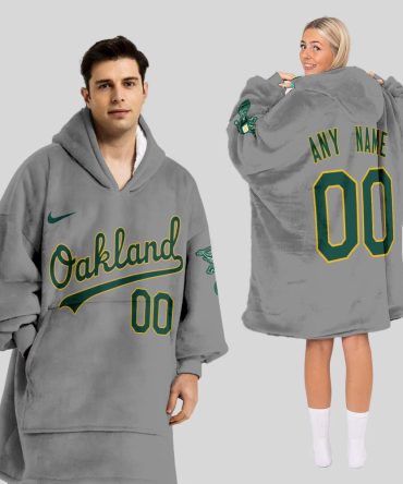 Oakland Athletics Mlb Design Blanket Hoodie Custom Name And Number
