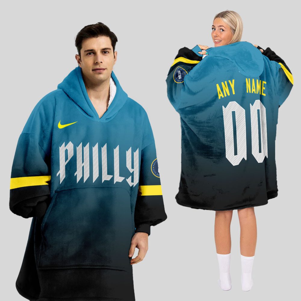 Philadelphia Phillies Mlb Design Blanket Hoodie Custom Name And Number