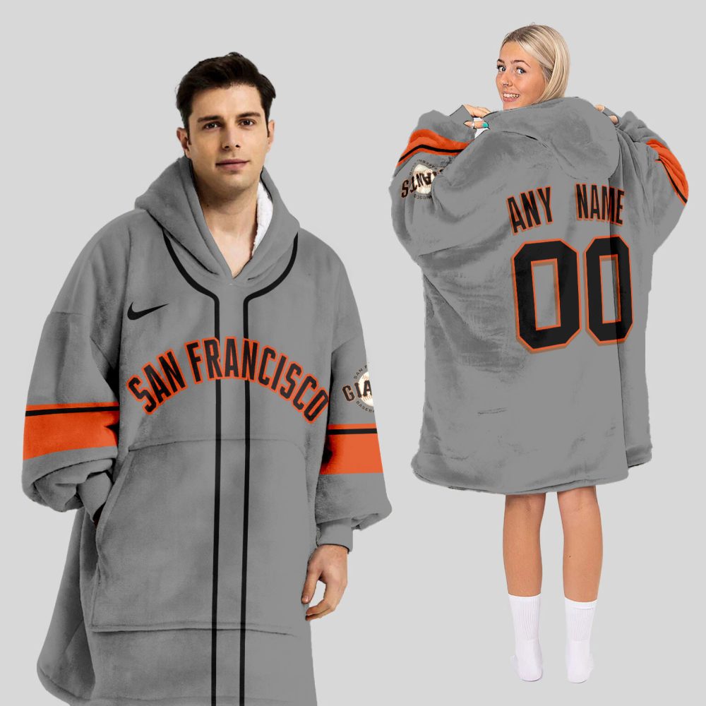 San Francisco Giants Mlb Design Blanket Hoodie Custom Name And Number