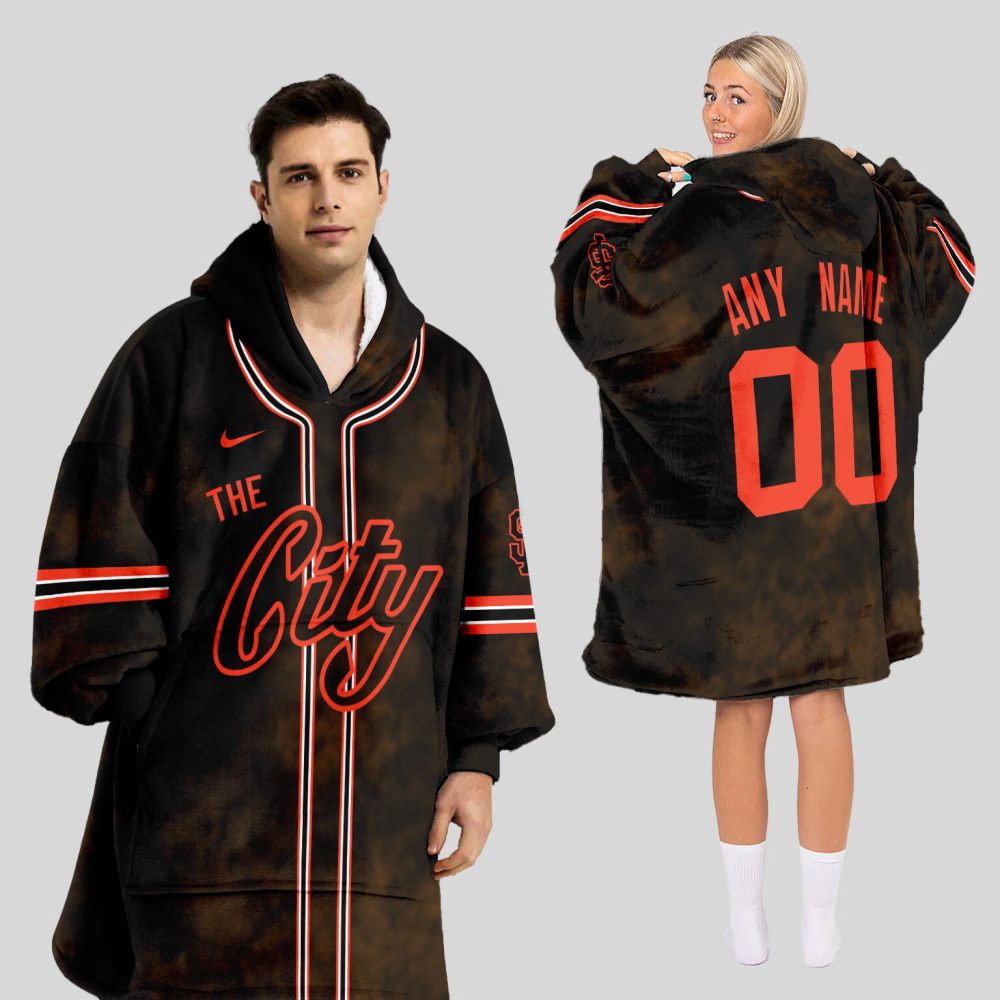 San Francisco Giants Mlb Design Blanket Hoodie Custom Name And Number