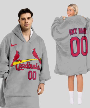 St. Louis Cardinals Mlb Design Blanket Hoodie Custom Name And Number