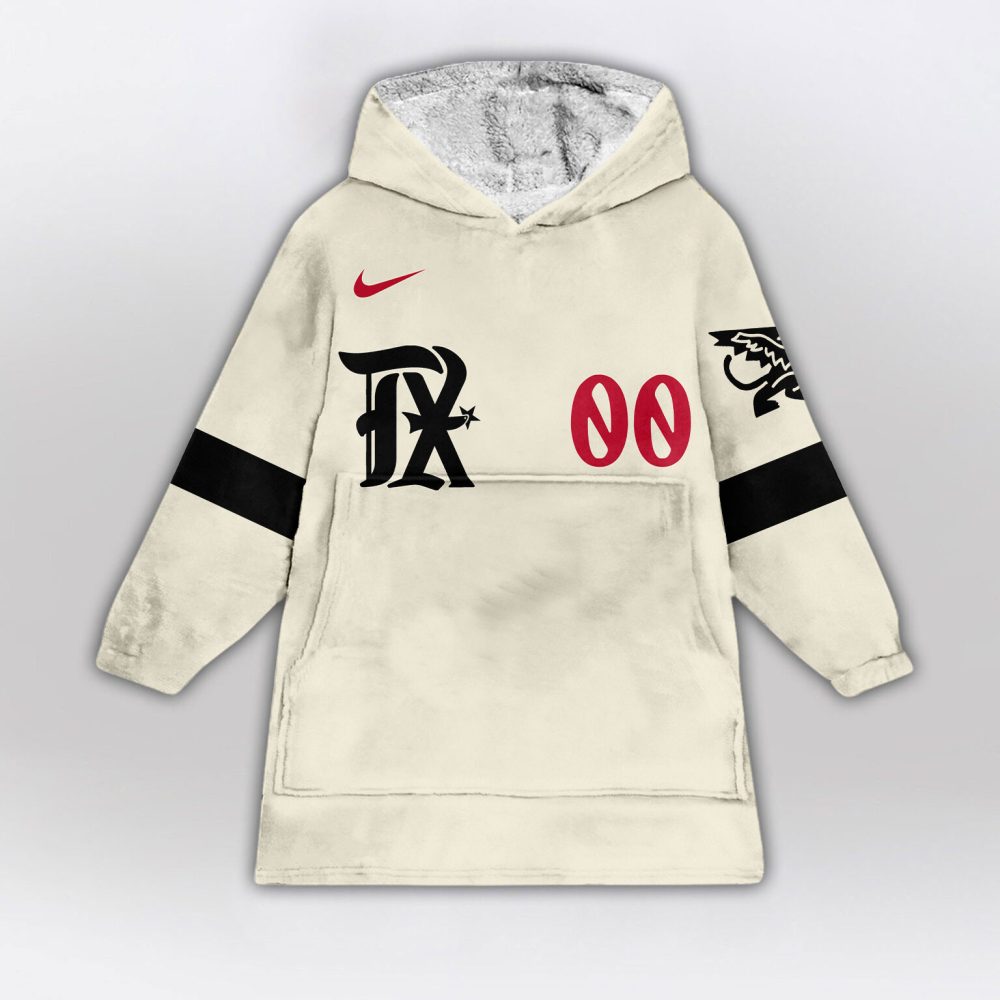 Texas Rangers Mlb Design Blanket Hoodie Custom Name And Number - Image 2
