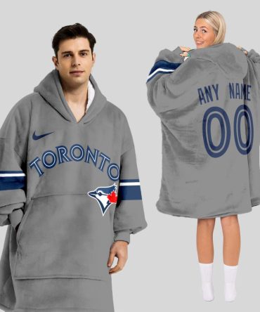 Toronto Blue Jays Mlb Design Blanket Hoodie Custom Name And Number