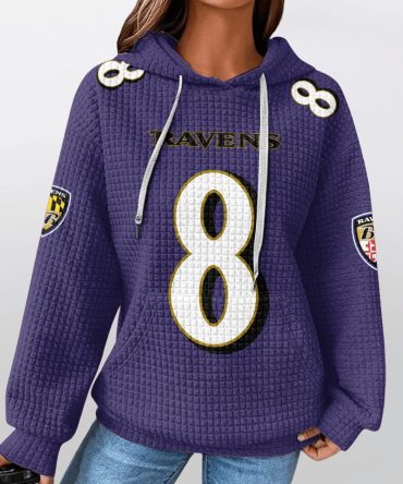 Unisex Baltimore L.J 8 Waffle Hoodie