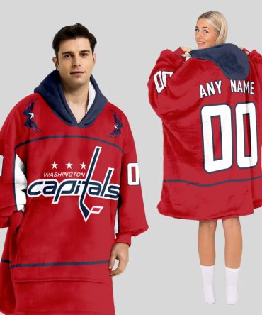 Washington Capitals Football Unisex Blanket Hoodie Custom Name And Number