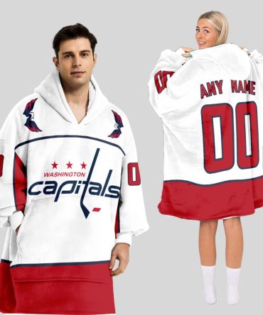 Washington Capitals Football Unisex Blanket Hoodie Custom Name And Number