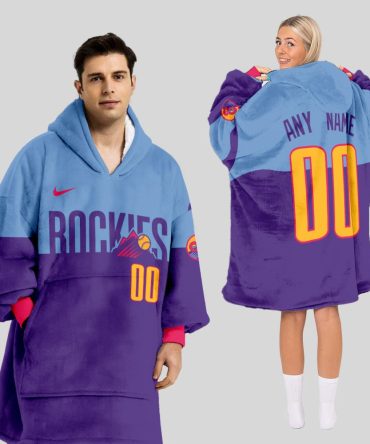 Colorado Rockies Mlb Design Blanket Hoodie Custom Name And Number