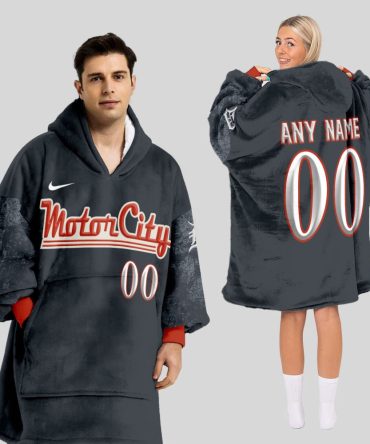 Detroit Tigers Mlb Design Blanket Hoodie Custom Name And Number