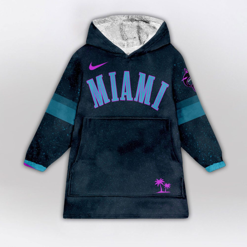 Miami Marlins Mlb Design Blanket Hoodie Custom Name And Number - Image 2