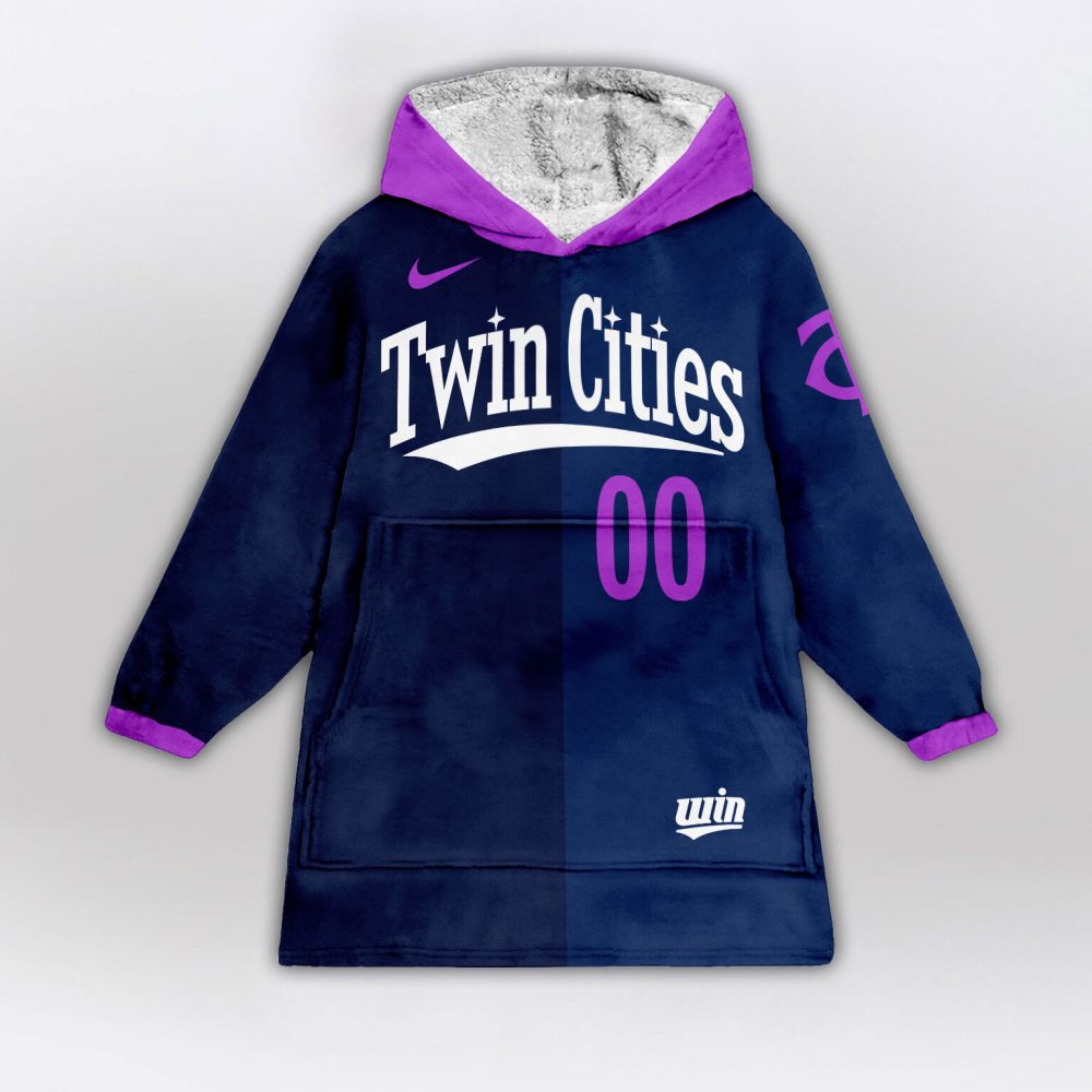 Minnesota Twins Mlb Design Blanket Hoodie Custom Name And Number - Image 2