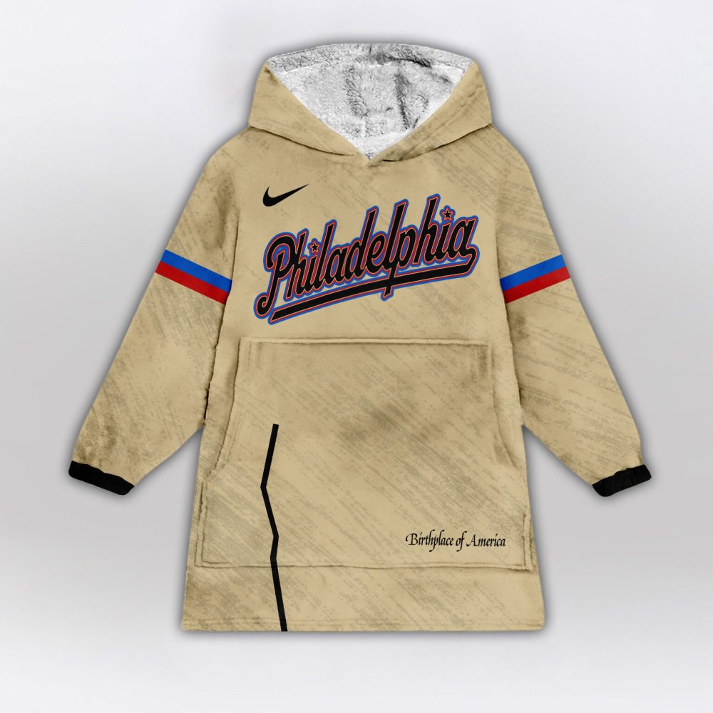Philadelphia Phillies Mlb Design Blanket Hoodie Custom Name And Number - Image 2