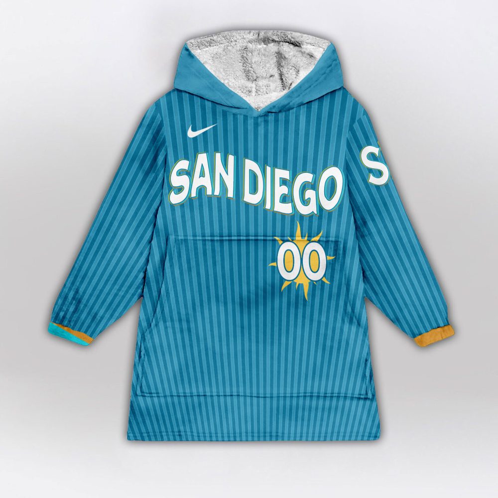 San Diego Padres Mlb Design Blanket Hoodie Custom Name And Number - Image 2