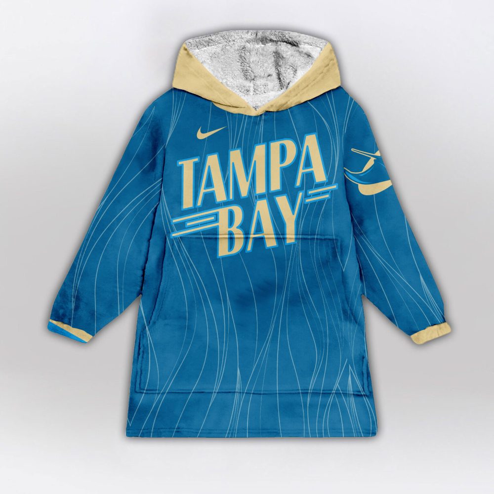 Tampa Bay Rays Mlb Design Blanket Hoodie Custom Name And Number - Image 2