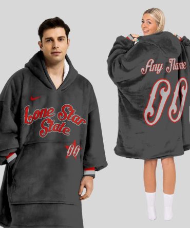 Texas Rangers Mlb Design Blanket Hoodie Custom Name And Number