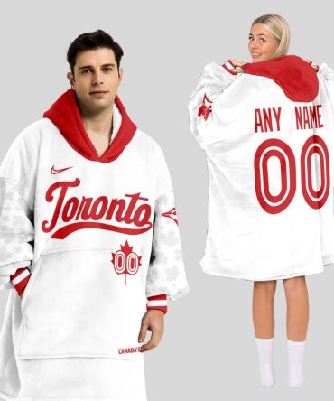 Toronto Blue Jays Mlb Design Blanket Hoodie Custom Name And Number