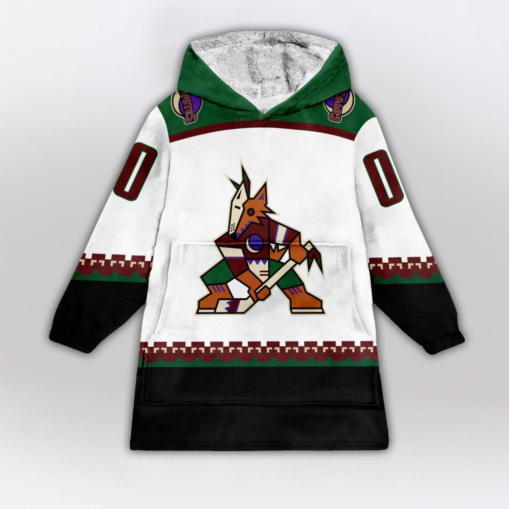 Arizona Coyotes Blanket Hoodie Custom Name And Number - Image 2
