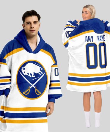 Buffalo Sabres Blanket Hoodie Custom Name And Number