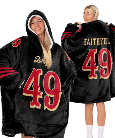 49 San Francisco Football Unisex Blanket Hoodie