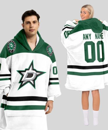 Dallas Stars Blanket Hoodie Custom Name And Number