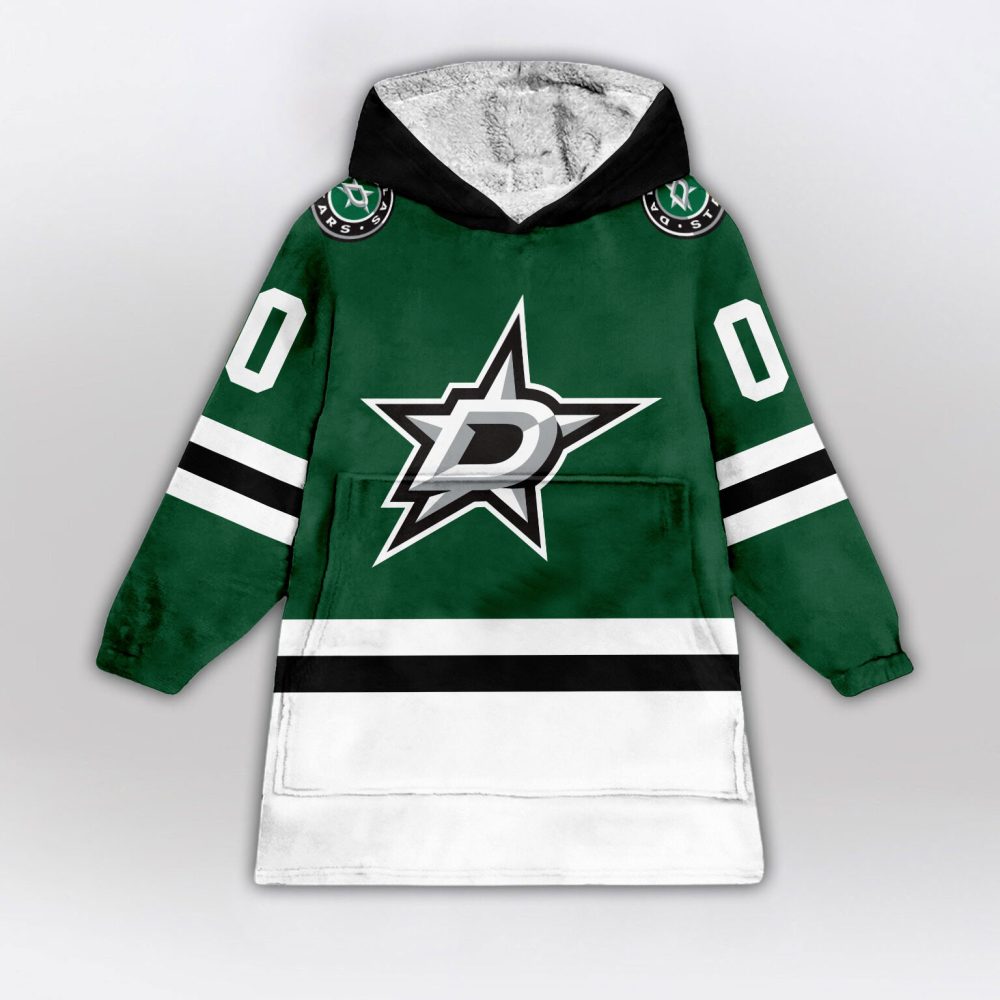 Dallas Stars Blanket Hoodie Custom Name And Number - Image 2