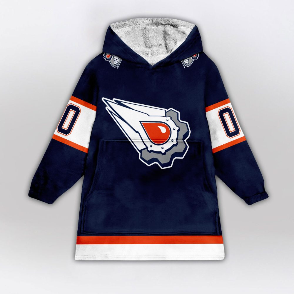 Edmonton Oilers Blanket Hoodie Custom Name And Number - Image 2