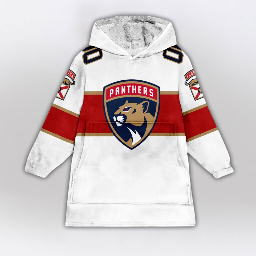 Florida Panthers Blanket Hoodie Custom Name And Number - Image 2