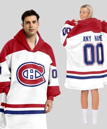 Montreal Canadiens Blanket Hoodie Custom Name And Number