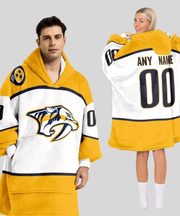 Nashville Predators Blanket Hoodie Custom Name And Number