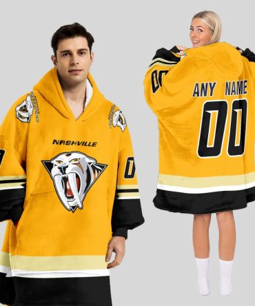 Nashville Predators Blanket Hoodie Custom Name And Number
