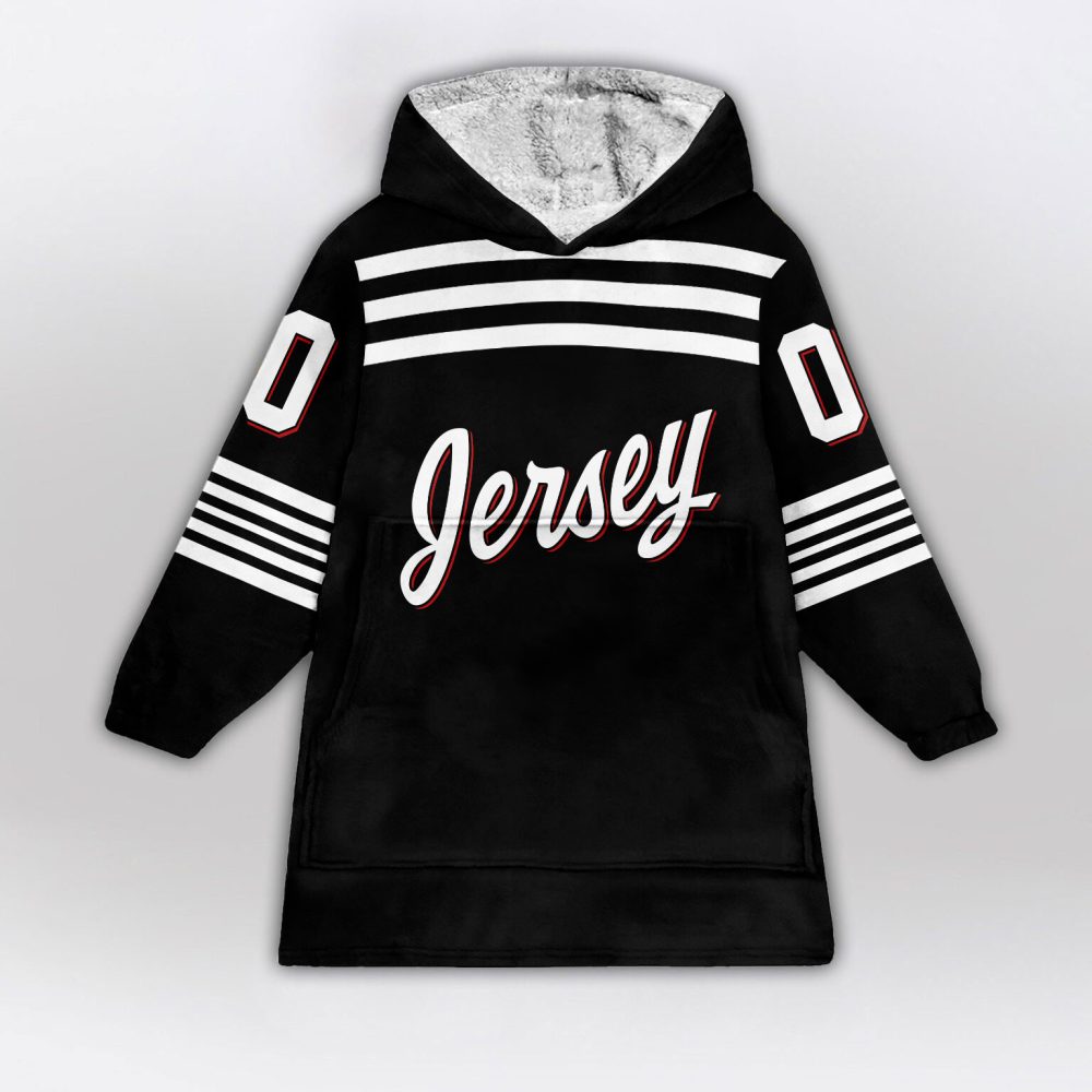 New Jersey Devils Blanket Hoodie Custom Name And Number - Image 2