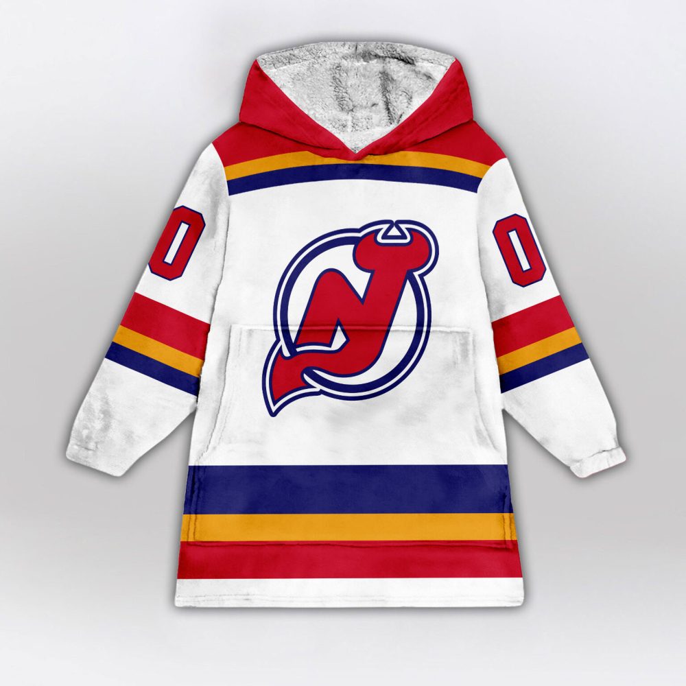 New Jersey Devils Blanket Hoodie Custom Name And Number - Image 2