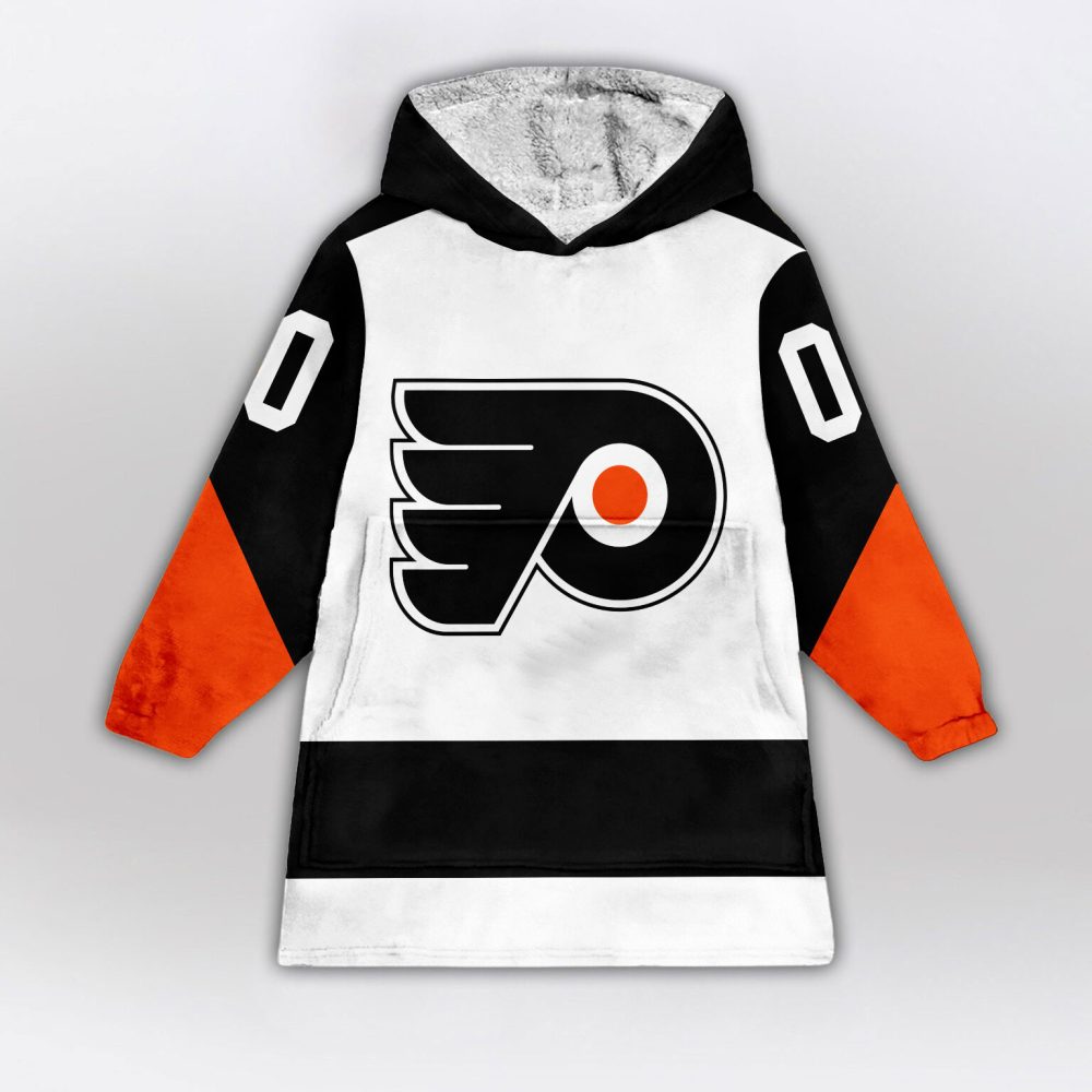 Philadelphia Flyers Blanket Hoodie Custom Name And Number - Image 2