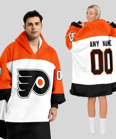 Philadelphia Flyers Blanket Hoodie Custom Name And Number