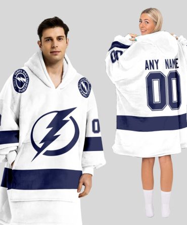 Tampa Bay Lightning Blanket Hoodie Custom Name And Number