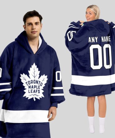 Toronto Maple Leafs Blanket Hoodie Custom Name And Number